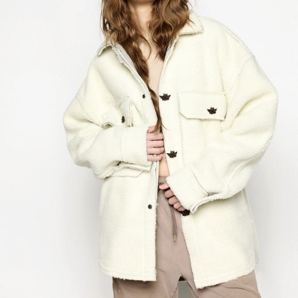 Jackets & Blazers - Ariel X Boys Lie OUTERWEAR Wrapped In Your Lies Sherpa Button Jacket